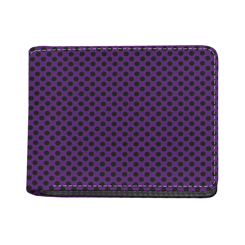 Purple Halloween Pattern Print Bifold Wallet