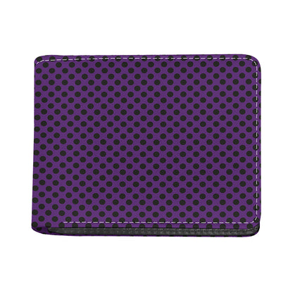 Purple Halloween Pattern Print Bifold Wallet