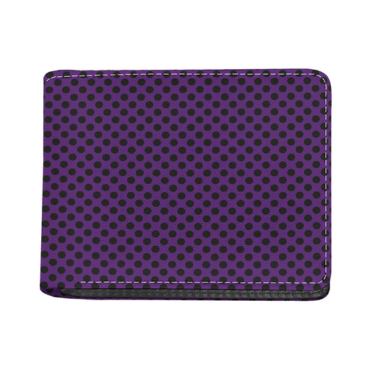 Purple Halloween Pattern Print Bifold Wallet