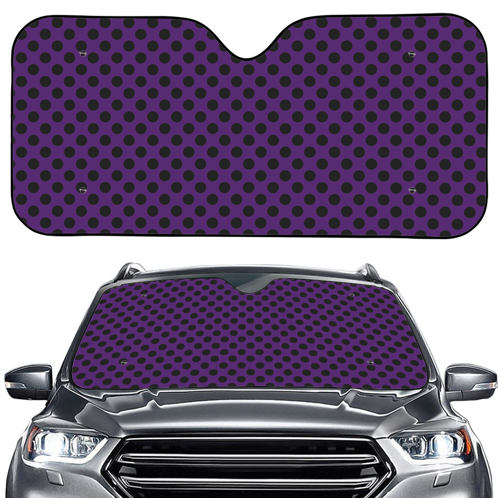 Purple Halloween Pattern Print Car Windshield Sun Shade