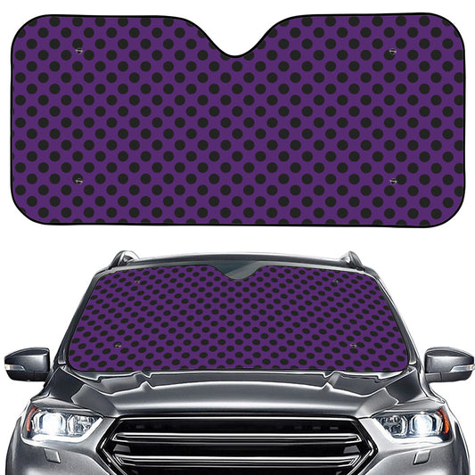 Purple Halloween Pattern Print Car Windshield Sun Shade