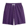 Purple Halloween Pattern Print Cotton Shorts