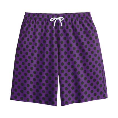 Purple Halloween Pattern Print Cotton Shorts