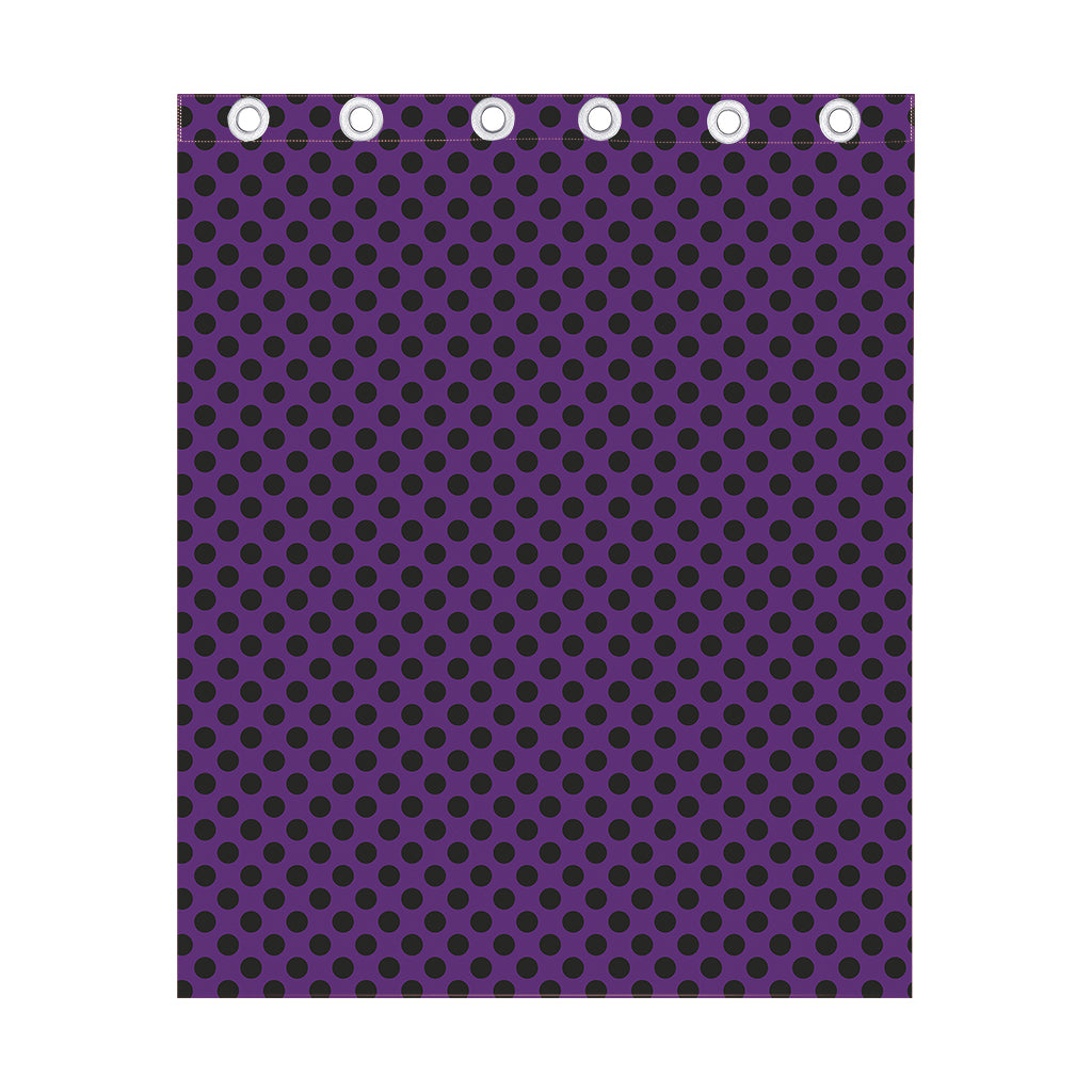 Purple Halloween Pattern Print Curtain