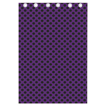 Purple Halloween Pattern Print Curtain