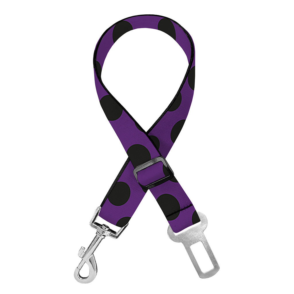 Purple Halloween Pattern Print Dog Seat Belt