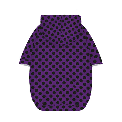 Purple Halloween Pattern Print Dog Zip Up Hoodie