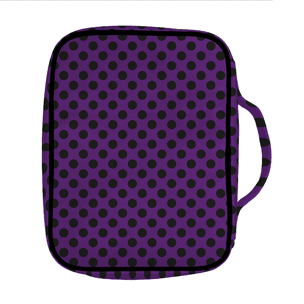 Purple Halloween Pattern Print Front Pocket Bible Bag