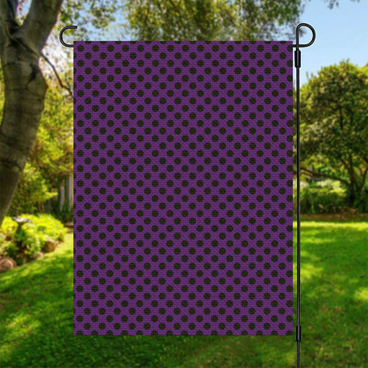 Purple Halloween Pattern Print Garden Flag