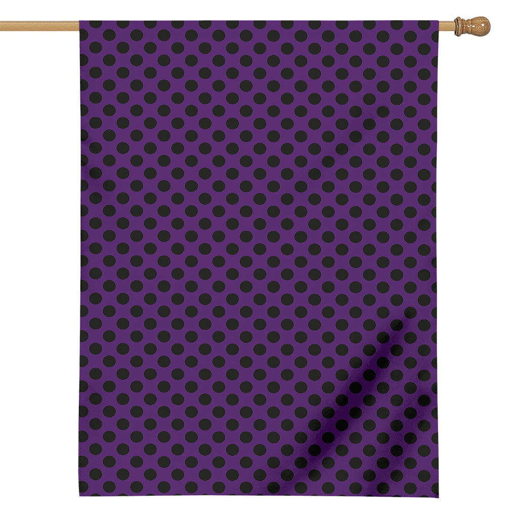 Purple Halloween Pattern Print House Flag
