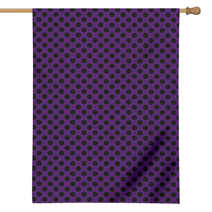 Purple Halloween Pattern Print House Flag