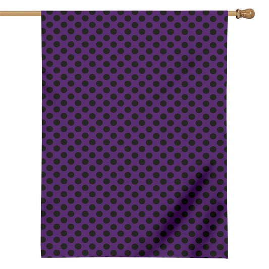 Purple Halloween Pattern Print House Flag