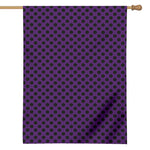Purple Halloween Pattern Print House Flag
