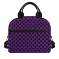 Purple Halloween Pattern Print Insulated Lunch Bag