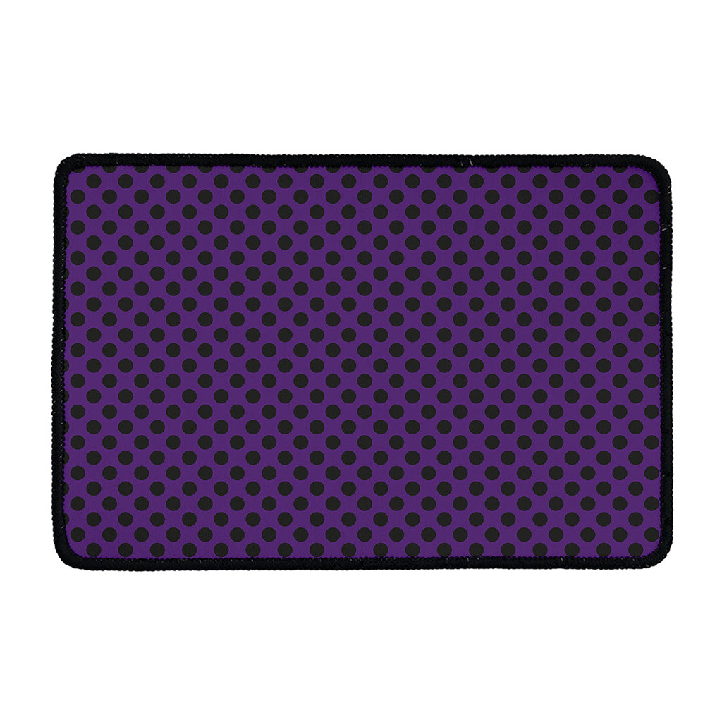 Purple Halloween Pattern Print Kitchen Mat