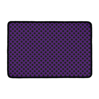 Purple Halloween Pattern Print Kitchen Mat