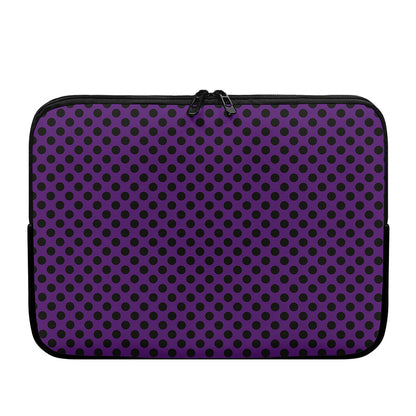 Purple Halloween Pattern Print Laptop Sleeve