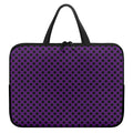 Purple Halloween Pattern Print Laptop Sleeve With Handle