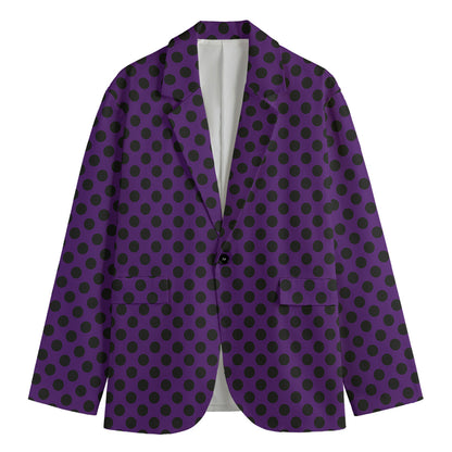 Purple Halloween Pattern Print Men's Blazer