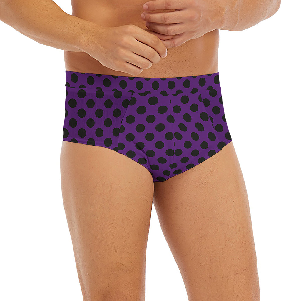 Purple Halloween Pattern Print Men's Briefs