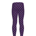 Purple Halloween Pattern Print Men's leggings