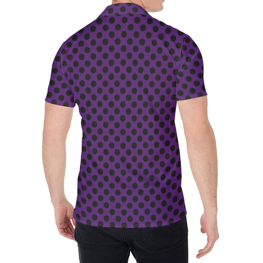 Purple Halloween Pattern Print Men's Shirt