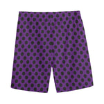 Purple Halloween Pattern Print Men's Sports Shorts
