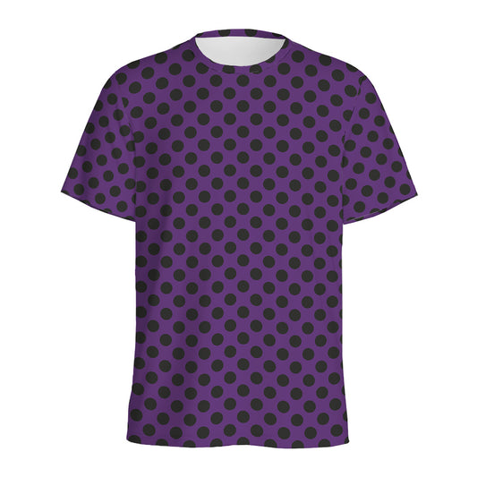Purple Halloween Pattern Print Men's Sports T-Shirt