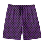 Purple Halloween Pattern Print Men's Swim Trunks