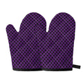 Purple Halloween Pattern Print Oven Mitts