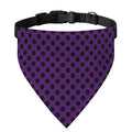 Purple Halloween Pattern Print Over The Collar Dog Bandana