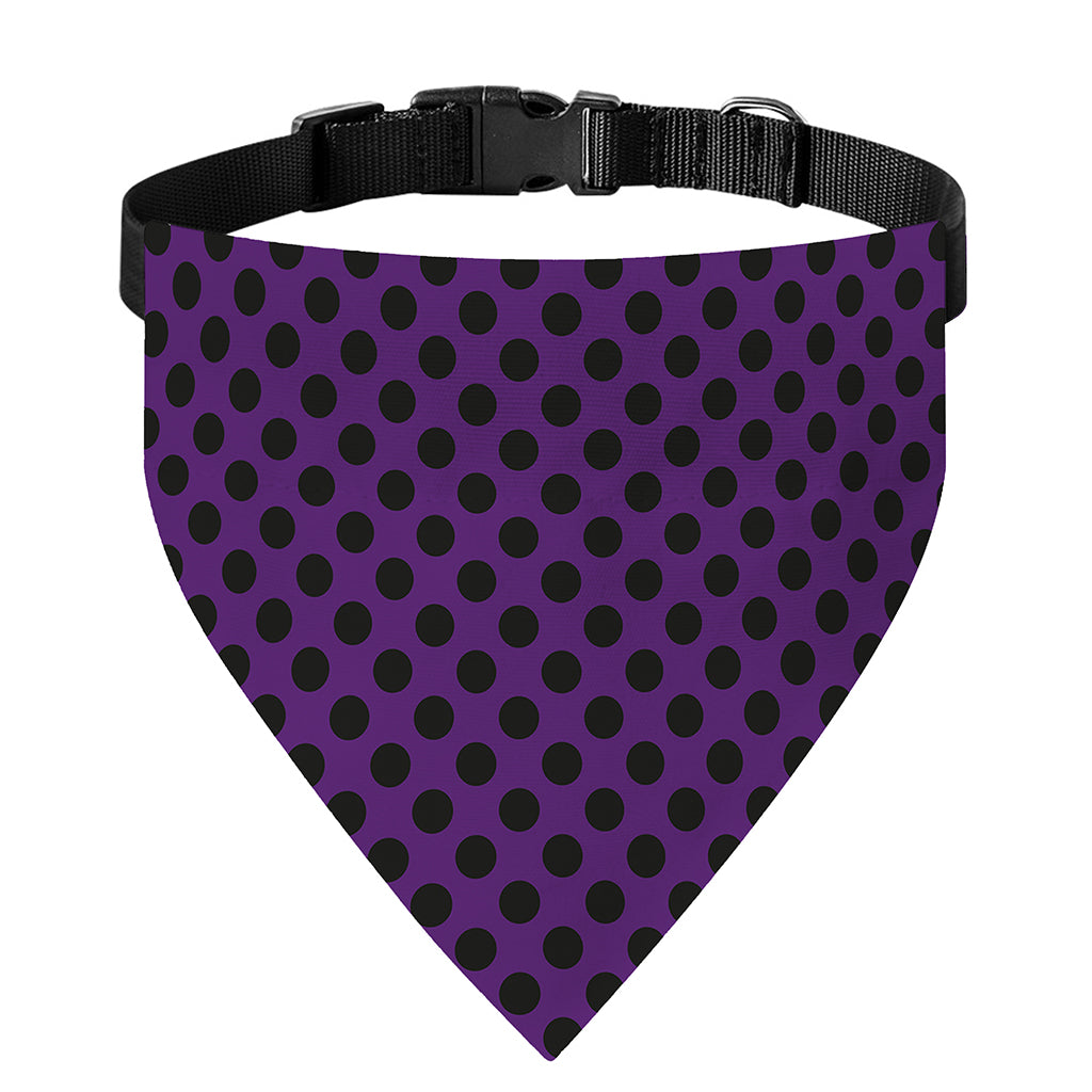Purple Halloween Pattern Print Over The Collar Dog Bandana