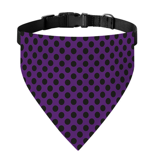Purple Halloween Pattern Print Over The Collar Dog Bandana