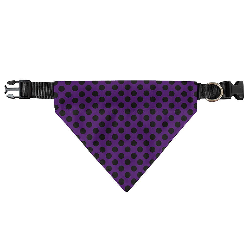 Purple Halloween Pattern Print Over The Collar Dog Bandana