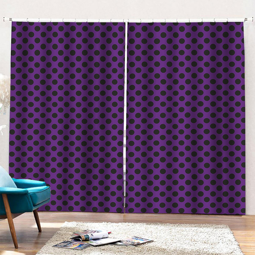 Purple Halloween Pattern Print Pencil Pleat Curtains