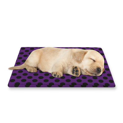 Purple Halloween Pattern Print Pet Cooling Mat Cover