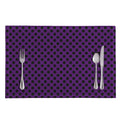 Purple Halloween Pattern Print Placemat