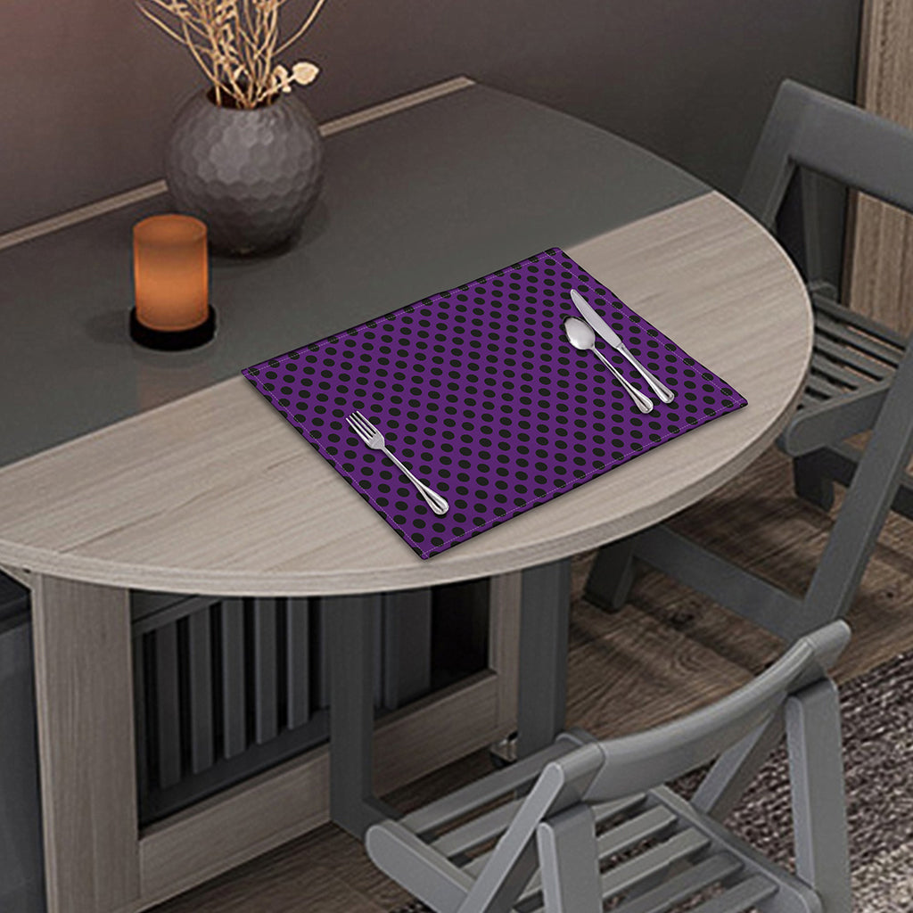 Purple Halloween Pattern Print Placemat