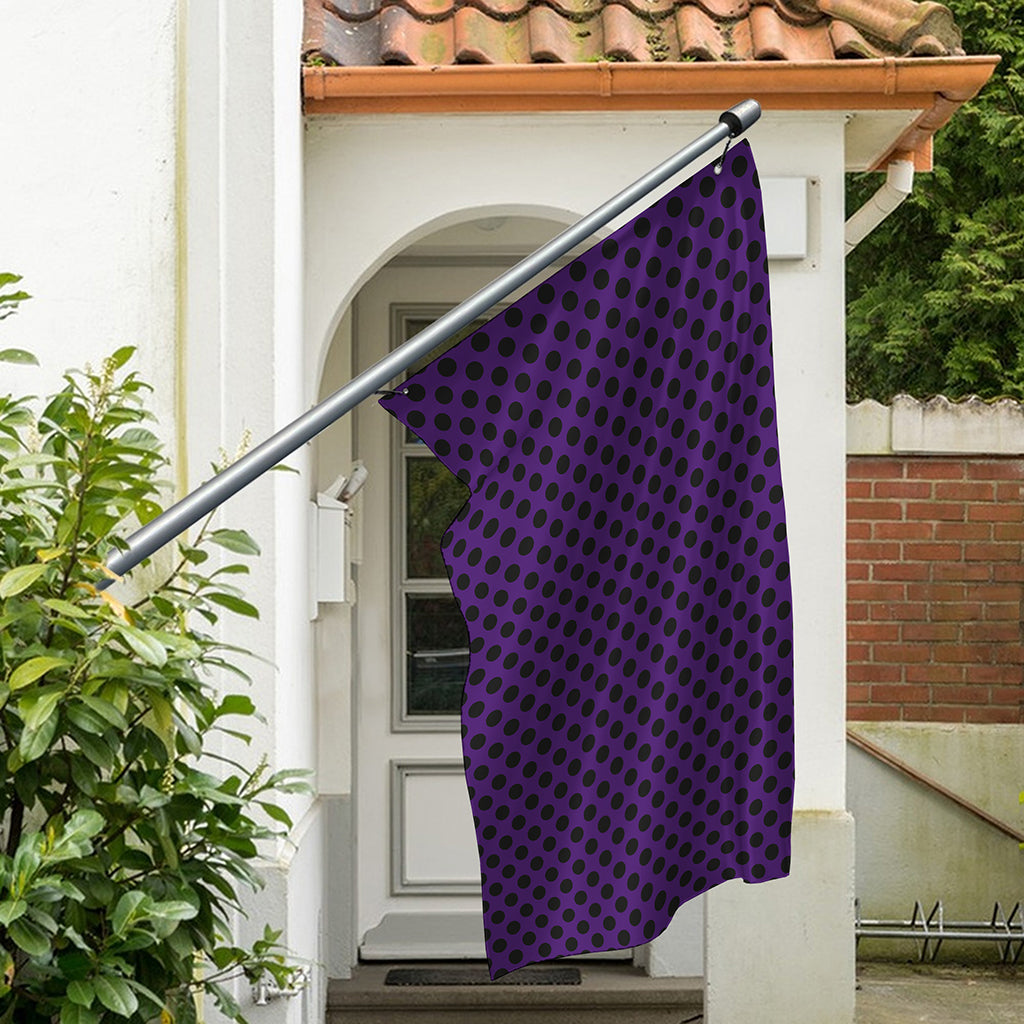 Purple Halloween Pattern Print Polyester Flag