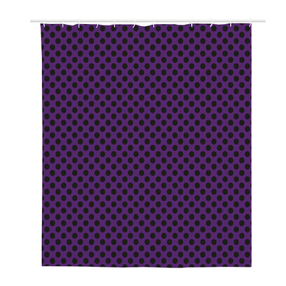 Purple Halloween Pattern Print Polyester Shower Curtain