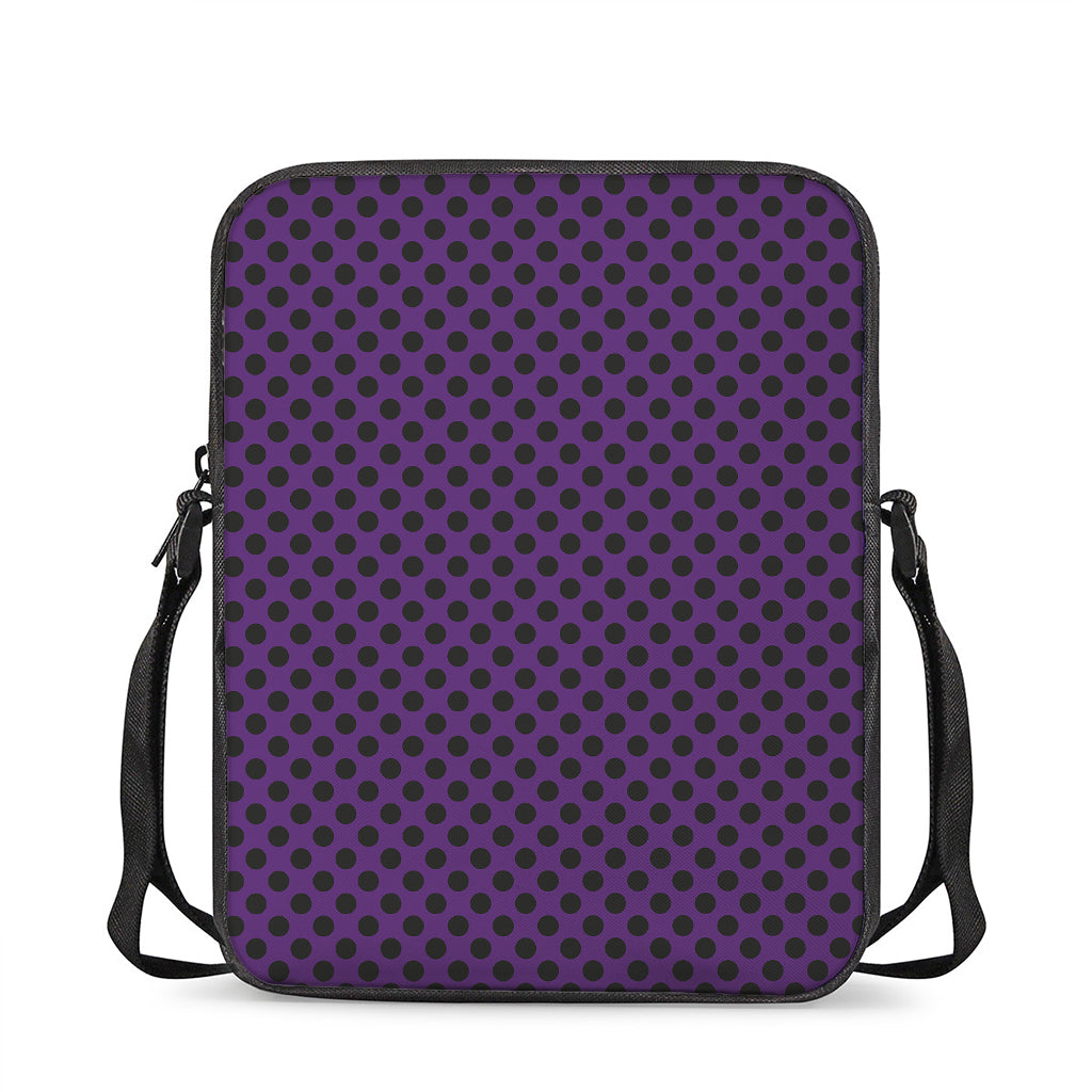 Purple Halloween Pattern Print Rectangular Crossbody Bag