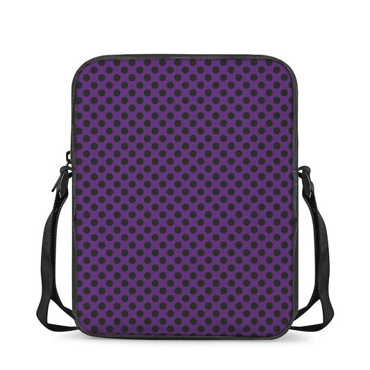 Purple Halloween Pattern Print Rectangular Crossbody Bag