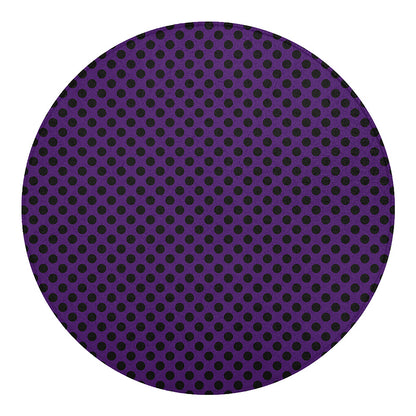Purple Halloween Pattern Print Round Blanket
