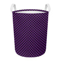 Purple Halloween Pattern Print Round Laundry Basket