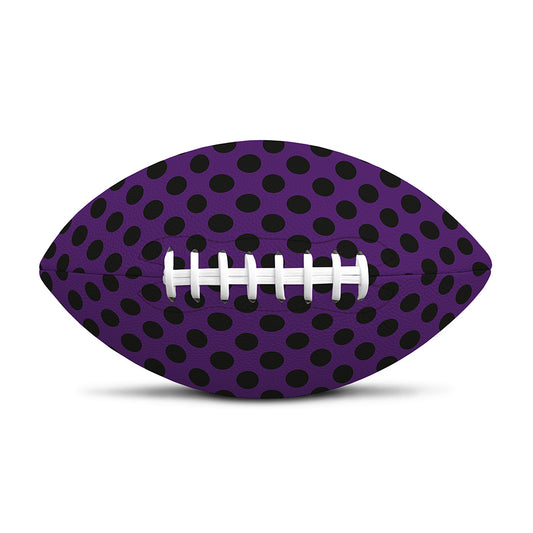 Purple Halloween Pattern Print Rugby Ball