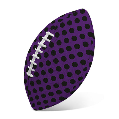 Purple Halloween Pattern Print Rugby Ball