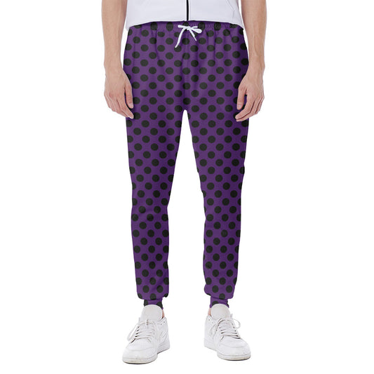 Purple Halloween Pattern Print Scuba Joggers