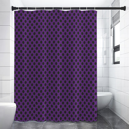 Purple Halloween Pattern Print Shower Curtain
