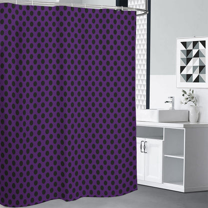 Purple Halloween Pattern Print Shower Curtain