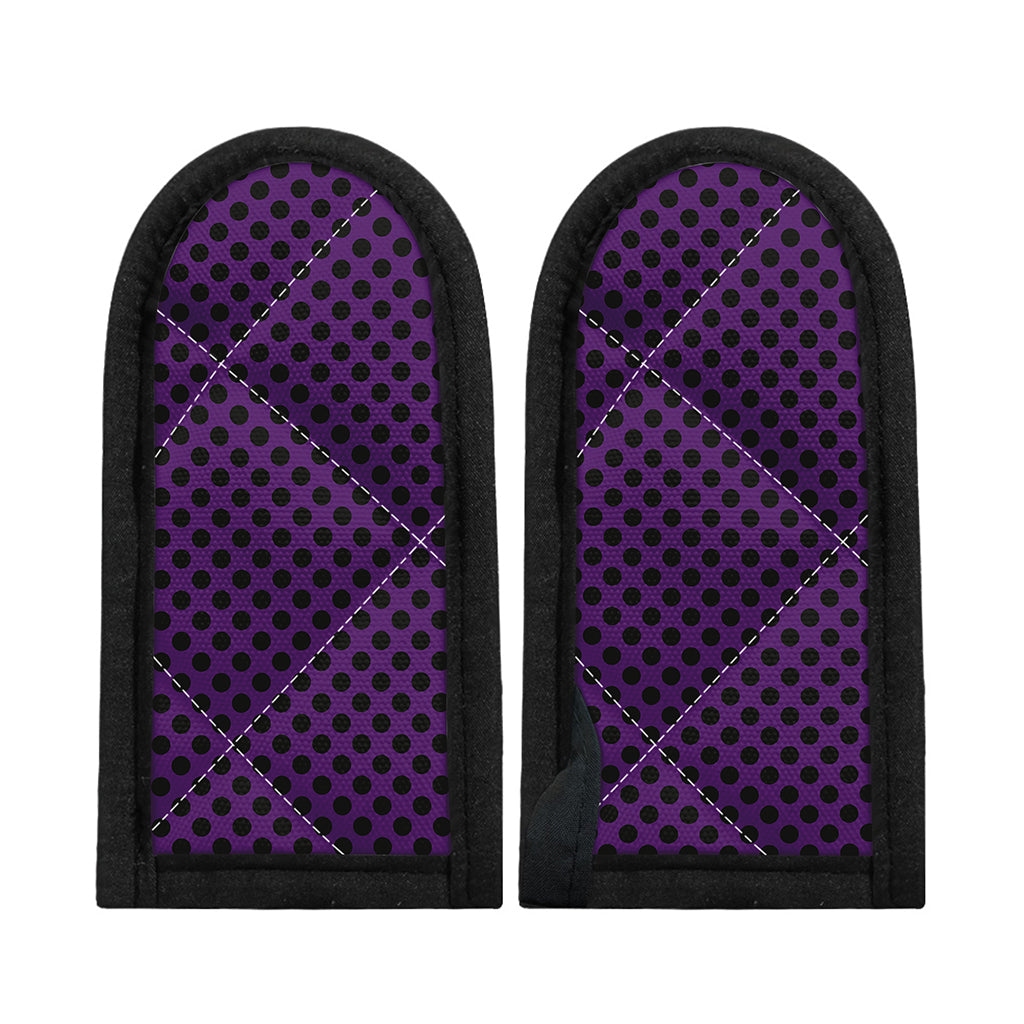 Purple Halloween Pattern Print Skillet Handle Cover
